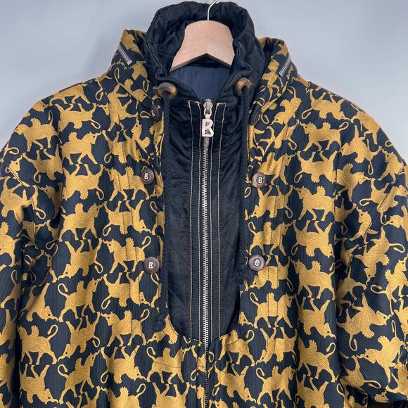 Vtg Bogner Goan Thylmann Ski Suit One Piece Women 10 Unicorn Pegasus Black Gold - Picture 4 of 16